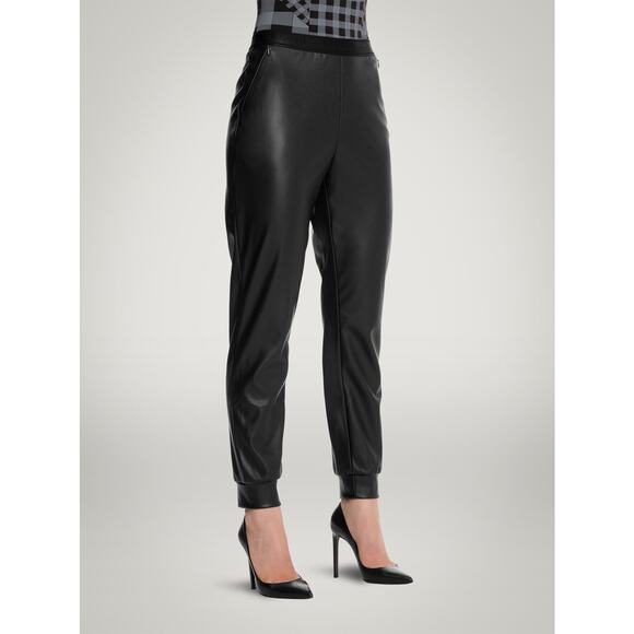 Wolford Black Vegan Leather Trousers with Pockets MSRP $425.00 - Picture 4 of 9